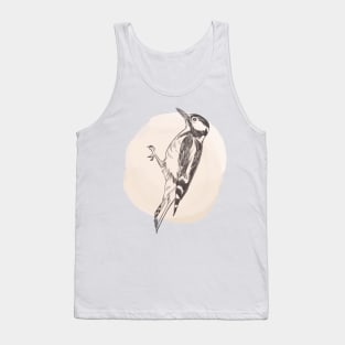 Hand drawn illustration of woodpecker bird Tank Top